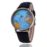 Unisex World Map Watch