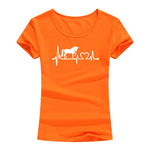 Unicorn Heartbeat Heart Line Design T-shirt