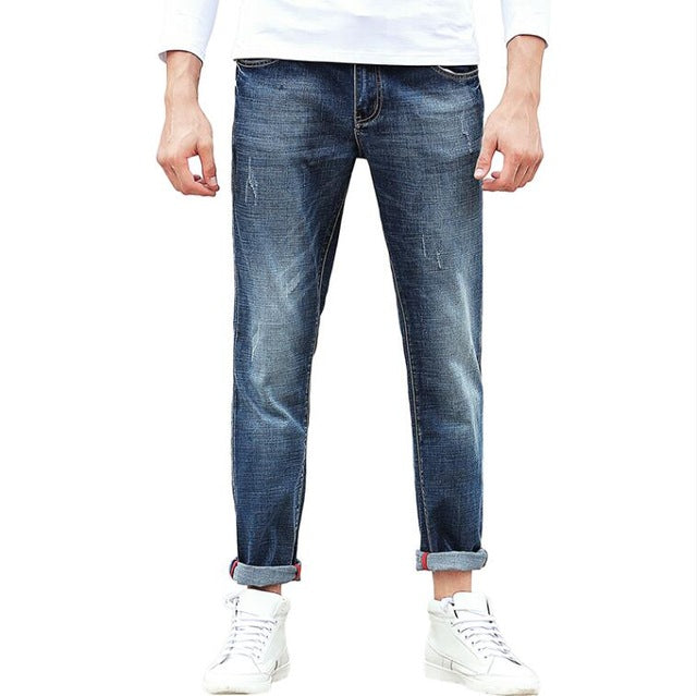 Casual Stretch Solid Denim jeans