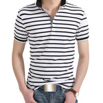 Short Sleeve Striped Polo