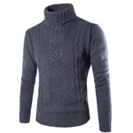 Solid High Collar Pullover Sweater