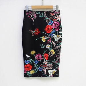 Elegant High Waist Flower Skirt