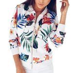 Casual Floral Bomber Jacket