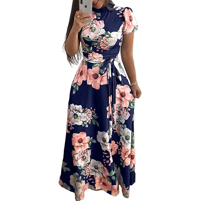 Family Matching Casual Floral Print A-Line Dresses – Honeychildren