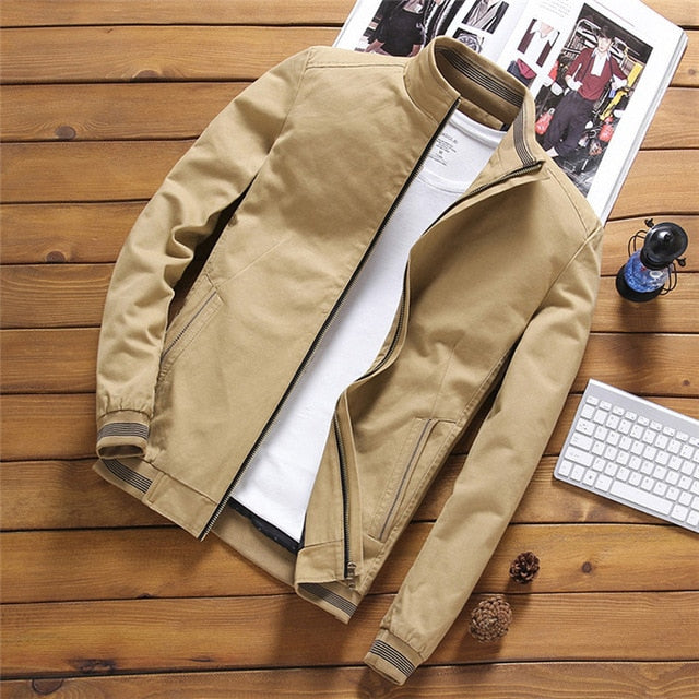 Solid Design Bomber Jacket